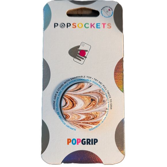 PopSockets PopGrip Expanding Stand for Phones & Tablets Golden Ripple - Picture 5 of 6